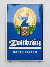 Emailschild zeltbräu hof gebraucht kaufen  Schiffweiler