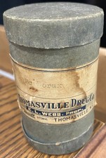 Recipiente de bórax antigo Thomasville Drug Co. N.C. E.L. Webb proprietário comprar usado  Enviando para Brazil