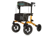 ELENKER Andador Rollator Todo Terreno com Pneus Dianteiros Não Pneumáticos de 12”, Laranja comprar usado  Enviando para Brazil