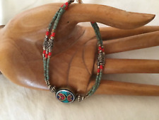 Bracelet argenté turquoise d'occasion  Auch