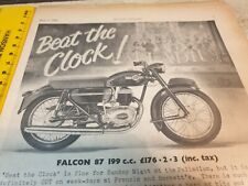 Usado, 1960 Francis Barnett Falcon 87 Motocicleta Original Anúncio de Vendas do Reino Unido  comprar usado  Enviando para Brazil