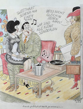 Riginal zeichnung karikatur gebraucht kaufen  Nürnberg