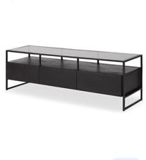 Soporte de TV ancho Kilby Made.com, mango negro y vidrio - Ex Display segunda mano  Embacar hacia Mexico