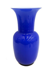 Vaso de vidro opalino azul cobalto Venini 14 polegadas de altura assinado 2012 comprar usado  Enviando para Brazil