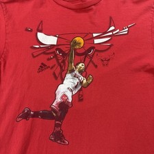 Camiseta de basquete Adidas Chicago Bulls Derrick Rose #1 tamanho grande vermelha comprar usado  Enviando para Brazil