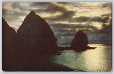 Usado, Cartão postal Santa Catalina Island California Sugar Loaf Rock by Moonlight Night CA comprar usado  Enviando para Brazil