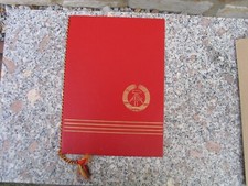 pasta de documentos vintage da Alemanha Oriental, pasta de certificados, pasta de escrituras, NVA, GDR comprar usado  Enviando para Brazil