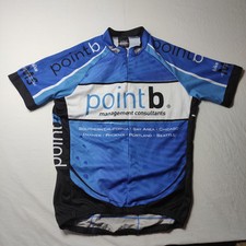 Camiseta de ciclismo Hot Shoppe tamanho G ponto B bicicleta MS azul fabricada nos EUA comprar usado  Enviando para Brazil