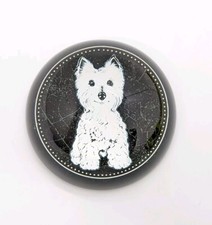 West Highland White Terrier Westie filhote cúpula de vidro para cachorro peso papel 3"d  comprar usado  Enviando para Brazil