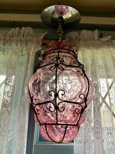 Vintage cranberry murano for sale  ASHFORD