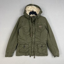 Jaqueta Hollister Feminina Grande Verde Parka Com Capuz Sherpa Forrada Utilitária Militar comprar usado  Enviando para Brazil