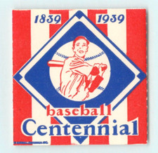 100º Aniversário ~Centenário do BASEBALL (1839-1939)~ Ótimo Cartaz Selo/Etiqueta comprar usado  Enviando para Brazil