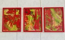 Abstraktes triptychon handgema gebraucht kaufen  Ellhofen