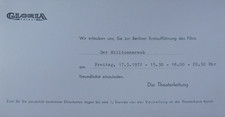 Einladung zur uraufführung gebraucht kaufen  Deutschland