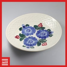vintage porcelana ceramiczna chińska biały niebieski zielony czerwone kwiaty kwiatowy talerz obiadowy, używany na sprzedaż  PL