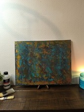 Peinture pouring toile d'occasion  Charenton-le-Pont