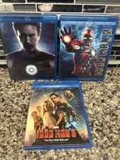 Iron Man 1, 2 & 3, Trilogy Marvel (Blu-ray), 3-Film LOT 1-3 Robert Downey Jr comprar usado  Enviando para Brazil