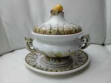 Elegante Antigua Sopera de Porcelana Pintada a Mano 17 x 21 X 14CM comprar usado  Enviando para Brazil