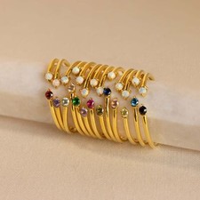 Birthstone rings crystal for sale  SUTTON