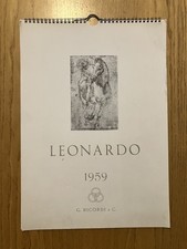 Calendario leonardo 1959 usato  Milano