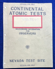 1955 Nevada Atomic Bomb Test Observer Facsimile Manual Book comprar usado  Enviando para Brazil