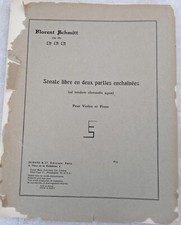Florent schmitt sonate d'occasion  Marseille IX