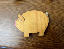 Handcrafted wood pig for sale  Wilmington