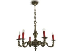 Candelabro vintage 6 braços 6 luzes estanho aparência soletra luminária cor prata  comprar usado  Enviando para Brazil