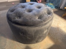 Dark grey footstool for sale  UK