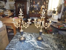 Paire chandeliers laiton d'occasion  Bayeux