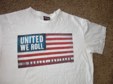 Camisa branca dupla face masculina HARLEY DAVIDSON EUA Flag United We Roll GG comprar usado  Enviando para Brazil