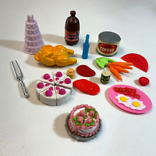 Casa de bonecas Barbie diorama comida bolo peru café cenouras tomate carne comprar usado  Enviando para Brazil