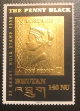 Timbre bhutan black d'occasion  Lieurey