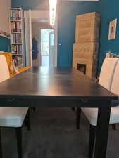 Esszimmertisch schwarz auszieh gebraucht kaufen  Berlin