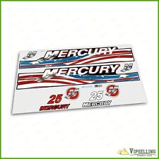 Motor De Popa Mercury 25 Hp Bandeira Eua Laminado decalques adesivos Sal Água Azul comprar usado  Enviando para Brazil