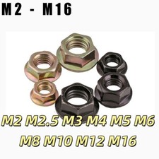 Usado, Porcas sextavadas flangeadas métricas serrilhadas porca de flange M2 M2.5 M3 M4 M5 M6 M8 M10 M12 M16 comprar usado  Enviando para Brazil