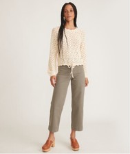 Calça cropped Marine Layer Bridge feminina tamanho 4 Dusty Olive comprar usado  Enviando para Brazil