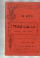 Libretto verdi vespri usato  Roma