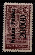 Polônia (Walita) 1924 Ovpt 20.000m receita usada Perf 11 - S35018 comprar usado  Enviando para Brazil