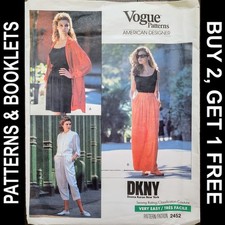 Pantalones Cortos y Pantalones De Colección DKNY para Vogue Patrón #2452 Talla 6-8-10 SIN CORTAR segunda mano  Embacar hacia Mexico