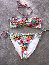 Usado, BIQUÍNI FEMININO HALTERNECK TAMANHO 14 DA PRIMARK ROSA MIX DESIGN FLORAL COM DETALHES comprar usado  Enviando para Brazil