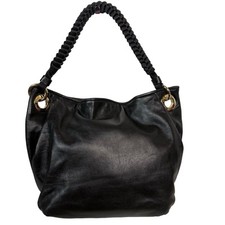 Bolsa de ombro Giorgio Armani couro preto desleixada comprar usado  Enviando para Brazil