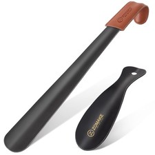 Usado, Conjunto longo de chifre de sapato de metal para idosos, homens, mulheres, crianças - 16,5" e 7,5" colher bota comprar usado  Enviando para Brazil