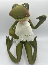 Annalee 18" Girl Frog 1979 ilhó branco feltro verde posável comprar usado  Enviando para Brazil