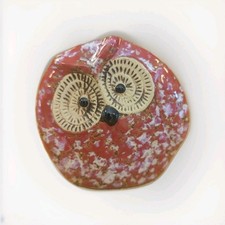 Estatueta de cerâmica coruja rosa vermelha MCM pássaro animal estatueta decoração fofa kitsch comprar usado  Enviando para Brazil
