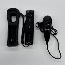 Usado, Controle Nintendo Wii autêntico Wii Motion Plus controle remoto com Nunchuck - Preto comprar usado  Enviando para Brazil