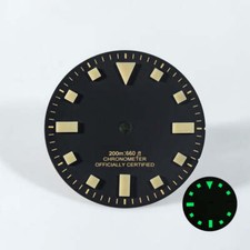 Mostrador DS Vintage Sem Data 50 Camadas Lume Azul/Bege Lume 28.5MM NH35 S Mod Personalizado, usado comprar usado  Enviando para Brazil