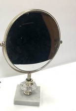 Espelho de vaidade vintage estilo Hollywood Regency cristal e metal com base de mármore leitura comprar usado  Enviando para Brazil
