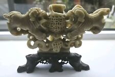 Vintage soapstone carved for sale  PONTEFRACT