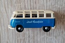 Brekina VW T1b Samba Bus aus 1992 blau weiß Sylt Insel Rundfahrt TVK H0 1:87 OVP comprar usado  Enviando para Brazil